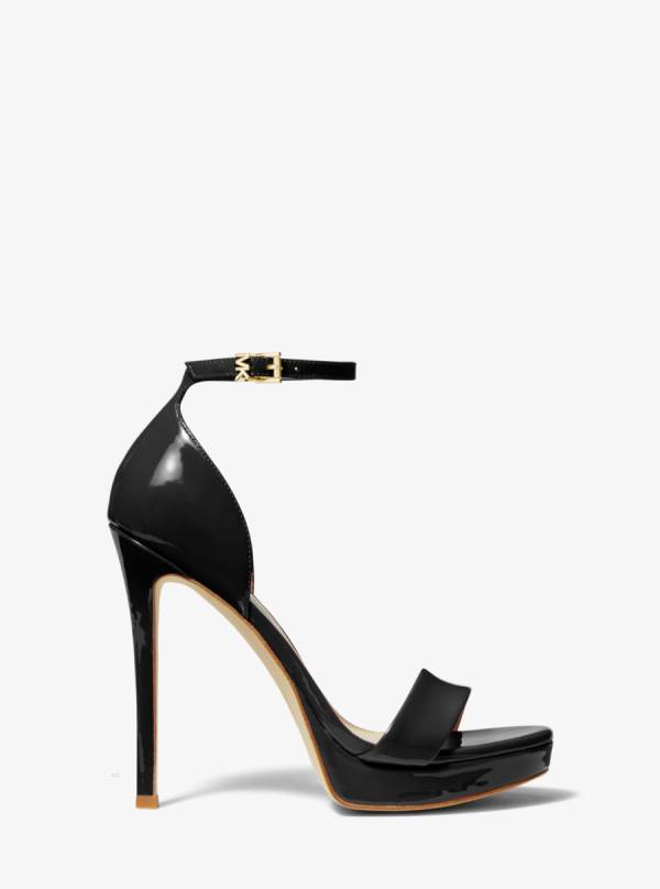 Damske Sandále Michael Kors Jordyn Patent Leather Platform Čierne - Topanky Michael Kors Nejlevnejsi | UQRTO-1695